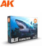 AK Interactive Blue Essential Colors akrilfesték készlet 6x 17ml (AK11618)