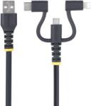 StarTech USB 2.0 Type C Lightning + Micro USB Átalakító Fekete 1m RLTCUB1MBK (RLTCUB1MBK)