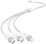 Vention USB Lightning + Micro USB + USB Type C Átalakító Fehér 1.5m CTRWG (CTRWG)