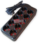 Anco Asztali hosszabbító, 10-es, 2m, fekete (321705)