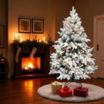 Somogyi Elektronic KMF8LED150 havas műfenyő LED-ekkel, 170db melegfehér LED, 8 program, 150cm magas, 101cm átmérő, 3D és 2D tűlevelek, hálózati tápellátás, beltéri kivitel (KMF8LED150)