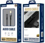 Jellico B21 USB-C - JACK 3.5MM 1.2M kábel Fekete