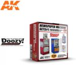 AK Interactive 1/24 Newspaper Machine Sets #1 újságos automata szett dioráma kiegészítő (DZ017)