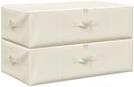vidaXL 2 db krémszínű szövet tárolódoboz 70 x 40 x 18 cm 332908 (332908)