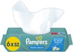 Pampers Fresh Clean nedves törlőkendő, 6x52 db