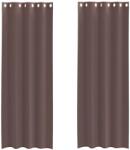 vidaXL 2 db barna fátyolfüggönyök rojtokkal 140x300 cm 4102070 (4102070)