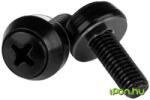 STARTECH M6 x 12mm - Mounting Screws - 100 Pack fekete (CABSCRWSM62B)