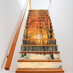 Daemi Dekoratív matrica belső lépcsőkhöz, nagy felbontású öntapadó nyomat, méretek 200 x 124 cm, LÉPCSŐ-10 (AVX-STAIRS-10)