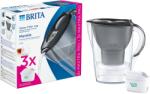 BRITA BR1052796 Kezdőcsomag: Marella vízszűrő kancsó 3 db Maxtra Pro szűrő patronnal, 2.4 L, Szürke