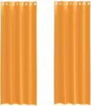 vidaXL 2 db narancssárga fátyolfüggönyök rojtokkal 140x260 cm 4102093 (4102093)