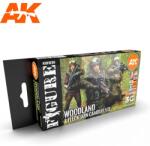 AK Interactive Figure Modern Woodland And Flecktarn Camouflages akrilfesték 6x 17ml (AK11632)