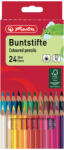 Herlitz Creioane colorate triunghiulare Herlitz 10412039, 24 culori (10412039)