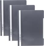 Herlitz Dosar sina A4 PP, perforat gri inchis, Herlitz, 50 buc/set HZ9496060/50