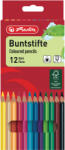 Herlitz Creioane colorate triunghiulare Herlitz 10412021, 12 culori (10412021)