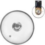 ORION Üvegfedő, 18 cm-es átmérő, rozsdamentes acél fogantyú (122577)