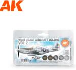 AK Interactive AIR WWII USAAF Aircraft Colors Vol. 2 akrilfesték készlet 5x 17ml (AK11733)