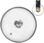 ORION Üveg fedő 24 cm átmérővel, rozsdamentes acél fogantyúval (122580)