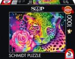 Schmidt Spiele Puzzle Schmidt din 1000 de piese - Leopard neon (58514) Puzzle