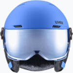 uvex Детска ски каска UVEX Rocket Visor Jr blue matt/mirror blue/smoke