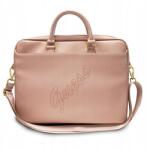 GUESS Táska GUCB15PUSASPI 16" rózsaszín/pink Saffiano Script (GUE001234)