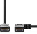 Nedis CVGP34260BK15 nagy sebességű HDMI kábel, 4K30Hz, 10.2 Gbps, 1.50 m, pipa jobbos csatlakozó (CVGP34260BK15)