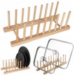 Orion Fából Készült Fedő- És Tányértartó Állvány Konyhai Rendszerező 35, 5x13, 5x11 cm (122971)