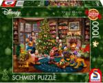 Schmidt Spiele Puzzle Schmidt de 1000 piese - Mickey și Minnie decorează bradul de Crăciun (58047) Puzzle