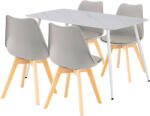  Ravena 4+1 étkező garnitúra fehér-szürke