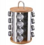 Klausberg Fűszertartó Állvány, fa, 17 db-os, forgatható üveg (5908287215535)