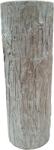 Art Galéria Nagy Hasáb Váza 29x10cm, Fehér, Műanyag