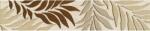 Domino Pinia Bordűr 36x7, 4cm Bézs-barna Levél Mintás