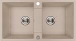 Kuchinox Rab Mosogató Gránit, 2medencés, Bézs, 80x44x18.6cm, 3.5" (srf420y)