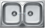 Evido Typon 8 Compact rozsdamentes mosogató, kétmedencés, natúr (442163) - webmuszaki