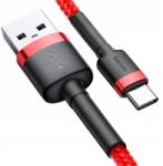 Baseus Usb kábel Usb Type-C, 1m, piros, Quick Charge 3.0, 480Mbps (KABEL DO TELEFONU)