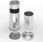 Jago Szemeteskuka hamutartóval 17 L ezüst (HM30720)