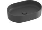 RAVAK Ceramic mosdótál 55x37 cm ovális mosdótálak antracit XJX03155000 (XJX03155000)