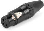 Neutrik NC3FXX XLR 3P mama, fém ház, Fekete