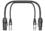 PD CONNEX CX07-0.25m DMX/FÉNY Jel&Táp Hosszabbító Kombikábel (XLR + PowerCon)