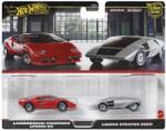 Vlnka Hot Wheels 2 buc. mașină englezească premium - Lancia/Lambo (JBL02)