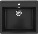 Ulgran U-104-344 Gránit Mosogatótálca - Egymedencés, Négyzet, Matt Fekete (U-104-344) - watermarkt