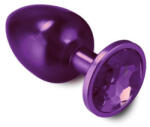  Fém anál dildó, lila kristállyal (lila) - ovszer-vasarlas