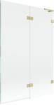 Mexen Lunar L, kétszárnyú kádparaván jobb oldali 120 x 150 cm, átlátszó üveg, matt arany, 897L-120-100-55-00-P (897L-120-100-55-00-P)
