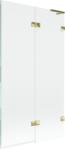 Mexen Lunar L, kétszárnyú kádparaván jobb oldali 100 x 150 cm, átlátszó üveg, fényes arany, 897L-100-100-50-00-P (897L-100-100-50-00-P)