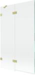 Mexen Lunar, kétszárnyú kádparaván bal oldali 110 x 150 cm, átlátszó üveg, matt arany, 897-110-100-55-00-L (897-110-100-55-00-L)