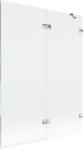 Mexen Lunar, kétszárnyú kádparaván jobb oldali 130 x 150 cm, átlátszó üveg, króm, 897-130-100-01-00-P (897-130-100-01-00-P)