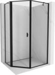Mexen Mist, ötszögletű zuhanykabin, bal oldali 90 x 100 cm, átlátszó üveg-fekete keret, 8A8-090-100-70-70-L (8A8-090-100-70-70-L)