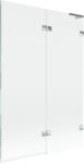 Mexen Lunar L, kétszárnyú kádparaván jobb oldali 120 x 150 cm, átlátszó üveg, króm, 897L-120-100-01-00-P (897L-120-100-01-00-P)