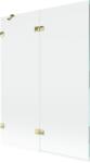 Mexen Lunar, kétszárnyú kádparaván bal oldali 130 x 150 cm, átlátszó üveg, fényes arany, 897-130-100-50-00-L (897-130-100-50-00-L)