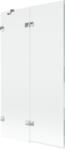 Mexen Lunar, kétszárnyú kádparaván bal oldali 100 x 150 cm, átlátszó üveg, króm, 897-100-100-01-00-L (897-100-100-01-00-L)