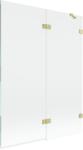 Mexen Lunar, kétszárnyú kádparaván jobb oldali 130 x 150 cm, átlátszó üveg, matt arany, 897-130-100-55-00-P (897-130-100-55-00-P)